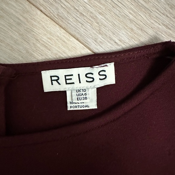 Reiss Womens Issy Floral Lace Neoprene Mini Dress Red Size 6 - Picture 2 of 6